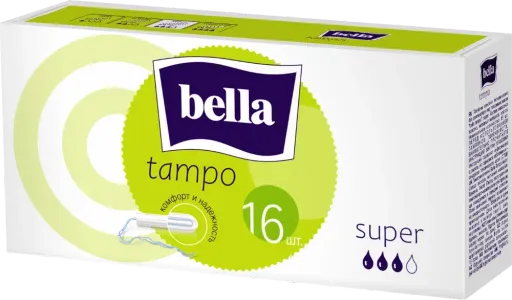 Тампоны женск.гигиен.комфорт и надёжность "bella tampo" Super 16шт.1*20 (ВЕ-032-SU16-Е02)